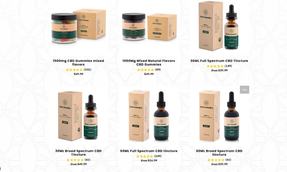 Leaf Remedys Product Range Overview